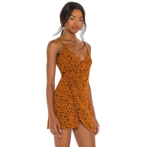 Revolve Privacy Please Leopard Print Wrap Dress - Picture 3 of 5